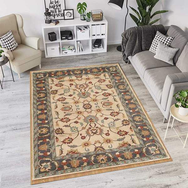 Beige Boho Chic Area Rug