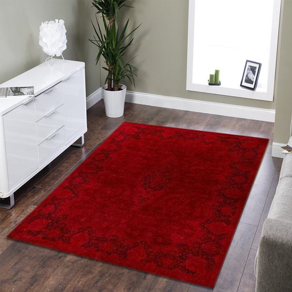 Red Overdyed Area Rug