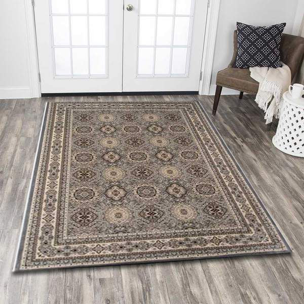 Grey Boho Chic Area Rug