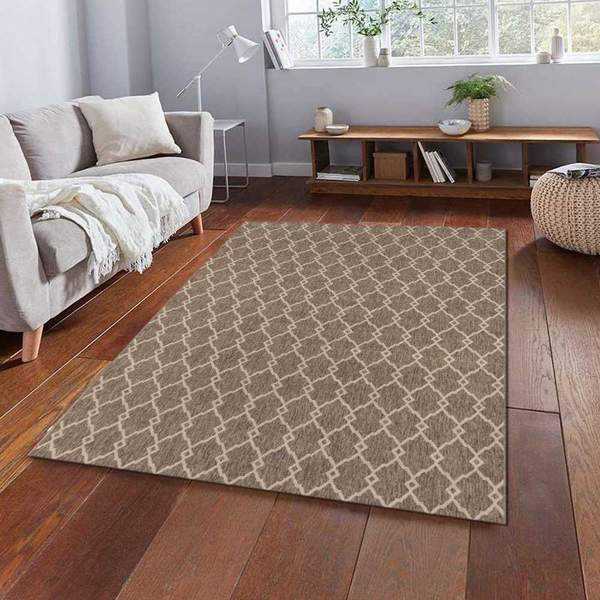 Grey Geometric Area Rug