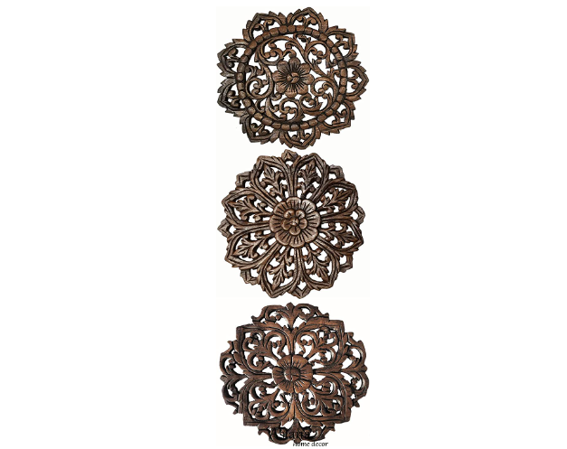 Floral Wood Wall Hanging