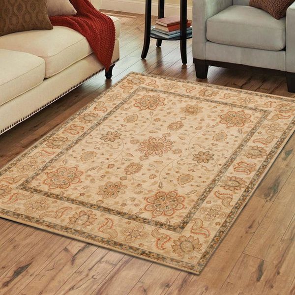 Oikos Global Beige Area Rug - 6'7 x 9' in 2023