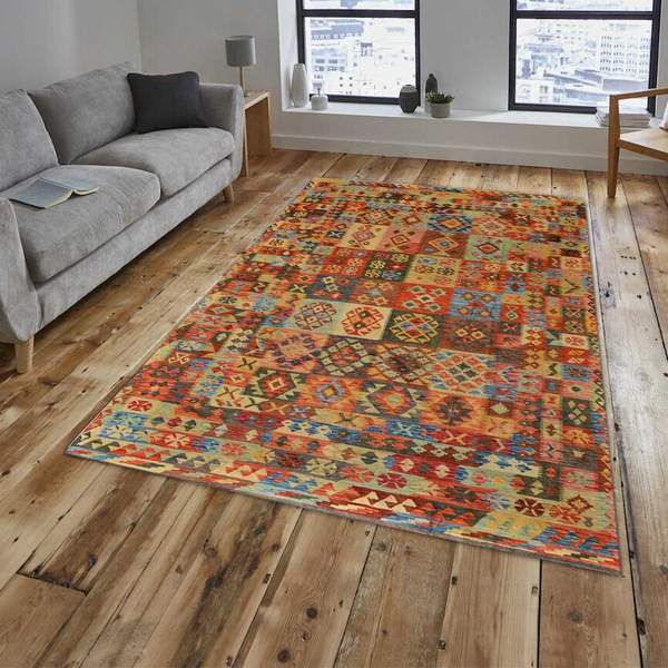 Multi-Color Kilim Area Rug