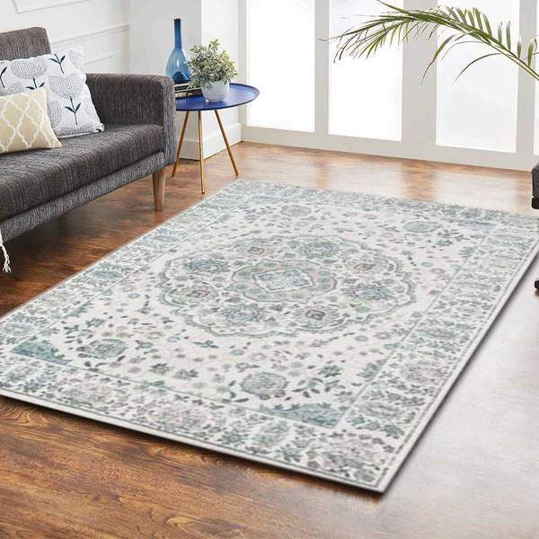 Grey Boho Chic Area Rug