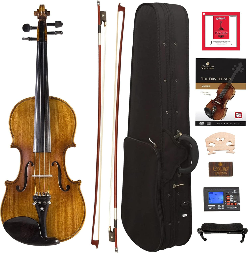 Cecilio Solidwood Ebony Fitted Violin