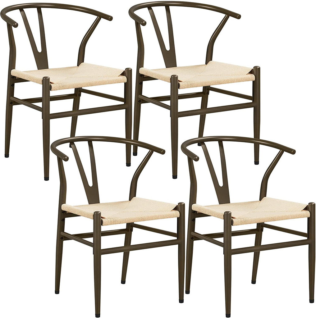 Yaheetech Weave Arm Dining Chairs