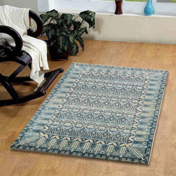 Aqua Ikat Area Rug