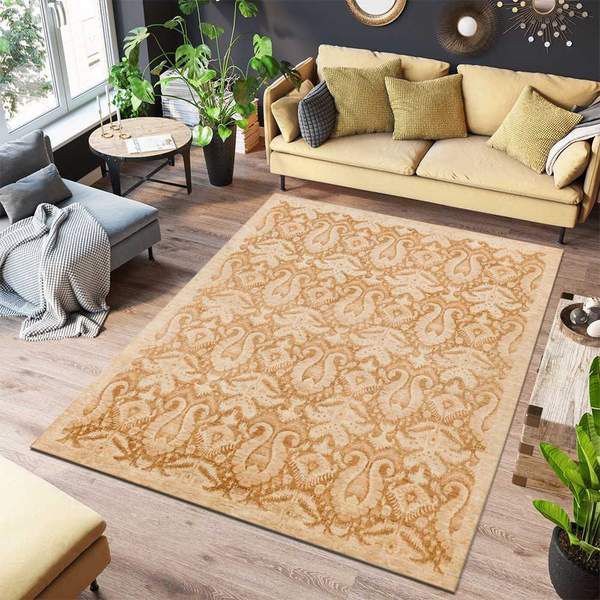 Gold Ikat Area Rug