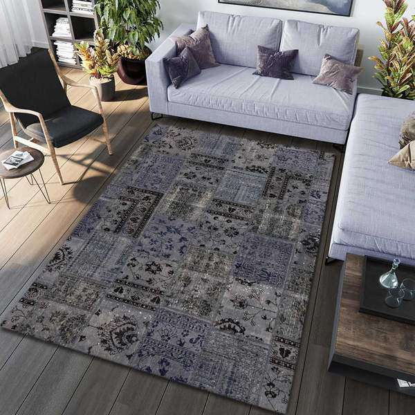 Grey Overdyed Area Rug