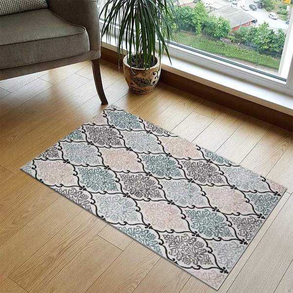 Teal Boho Chic Area Rug