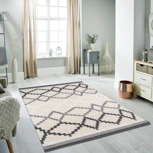 Ivory Boho Chic Area Rug