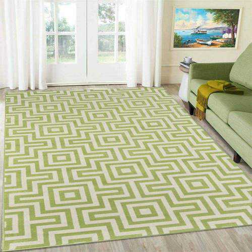 Green Geometric Area Rug