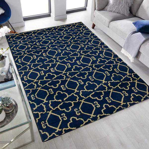 Blue Contemporary Area Rug