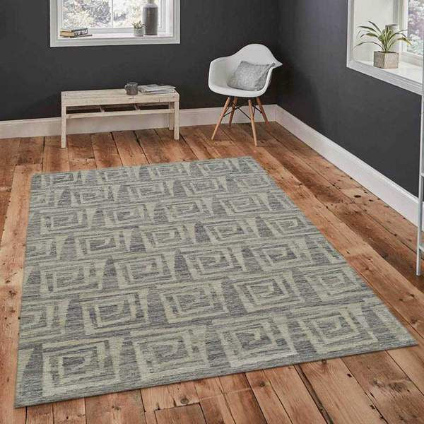 Grey Flatweave Area Rug