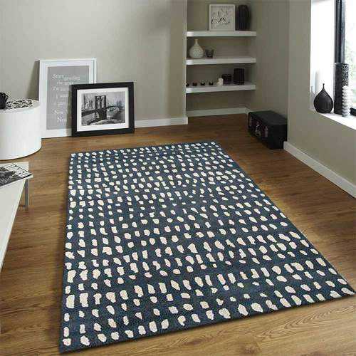 Navy Contemporary Area Rug