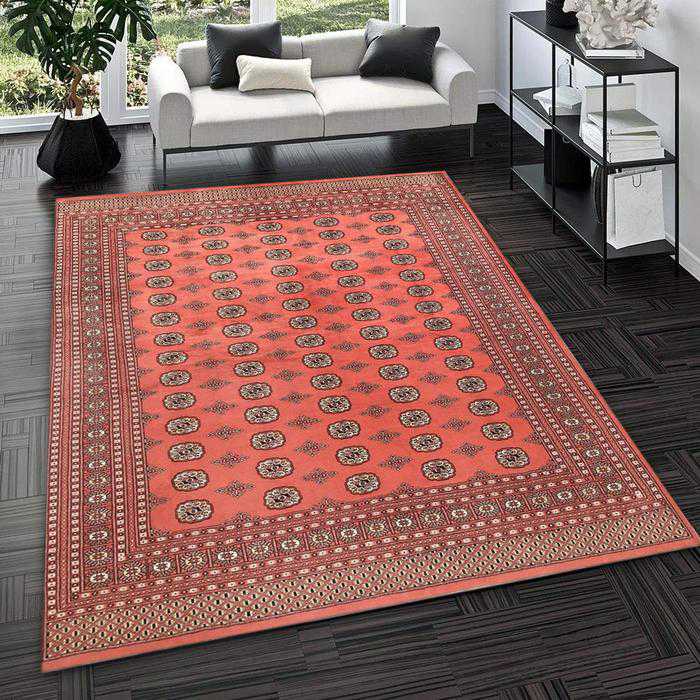 Coral Bokhara Area Rug