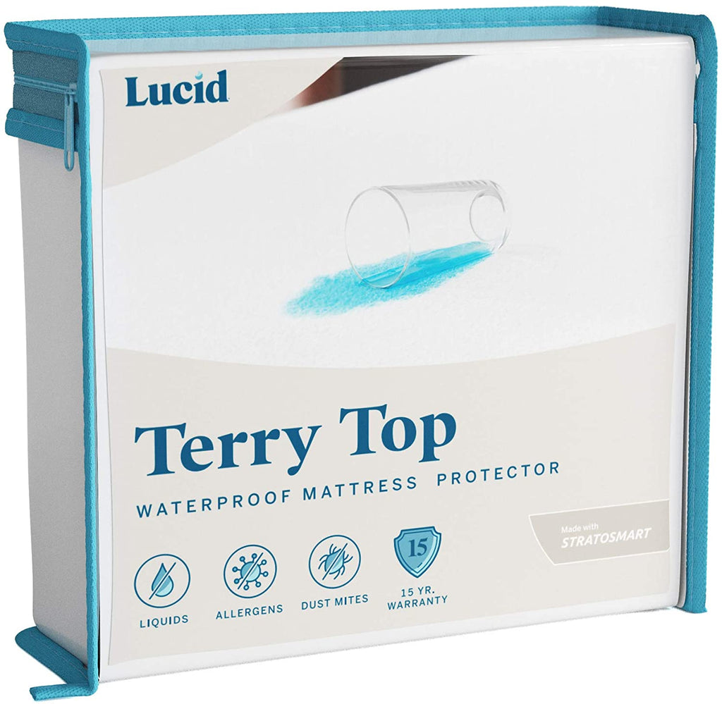 Lucid Premium Hypoallergenic 100% Waterproof Mattress Protector