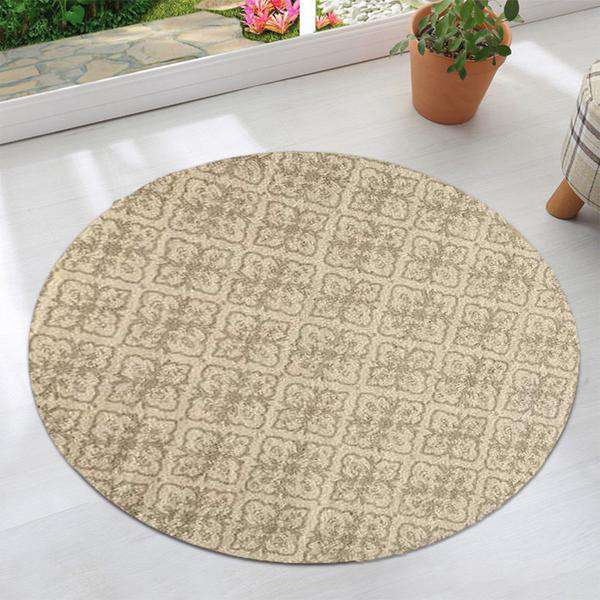 Tan Geometric Area Rug