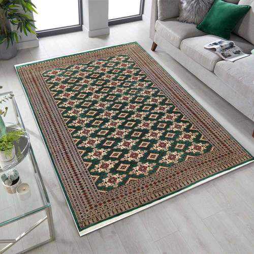 Teal Bokhara Area Rug