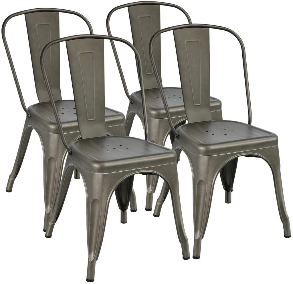 Stackable Metal Dining Chairs
