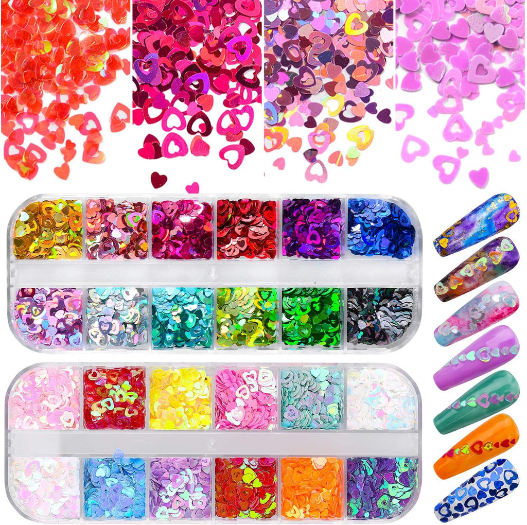 Warmfits Glitter Nail Polishes Art Heart Glitter