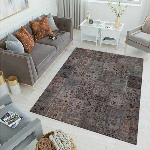 Grey Overdyed Area Rug