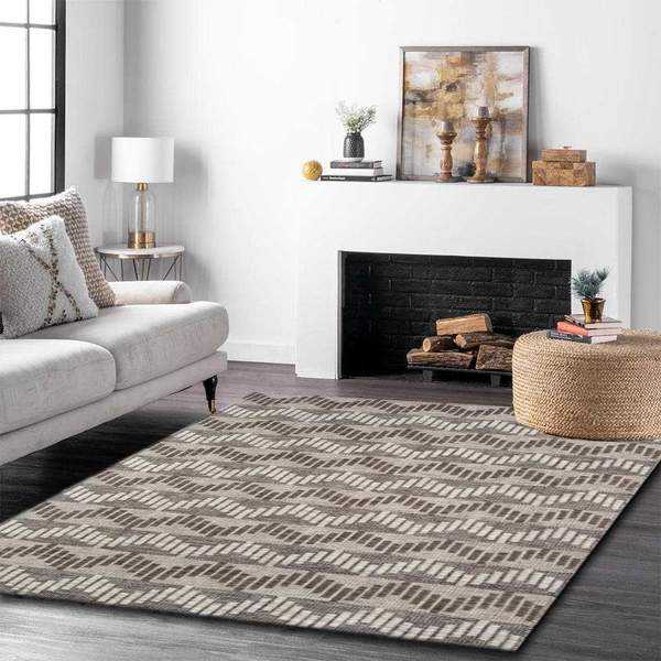 Grey Flatweave Area Rug