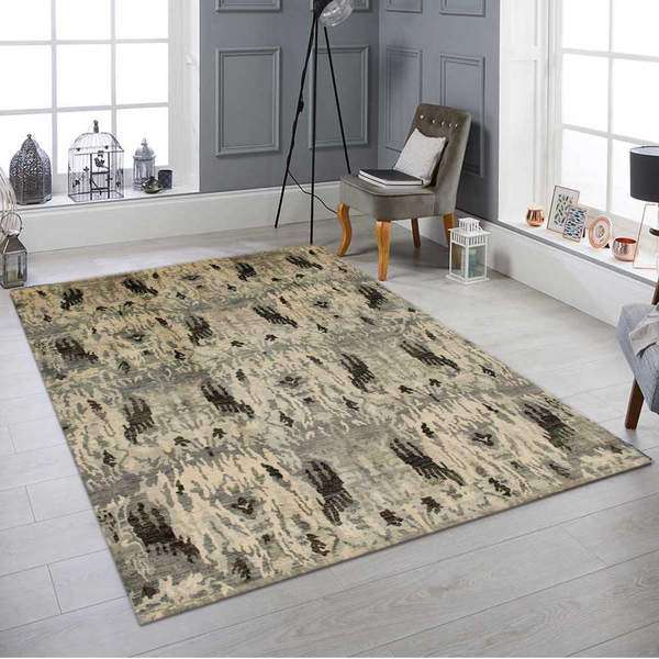 Ivory Ikat Area Rug