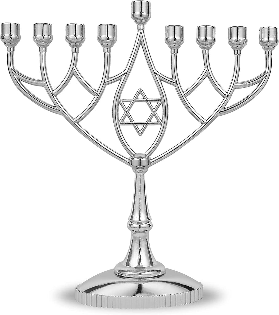 Traditional Classic Geometric Hanukkah Menorah