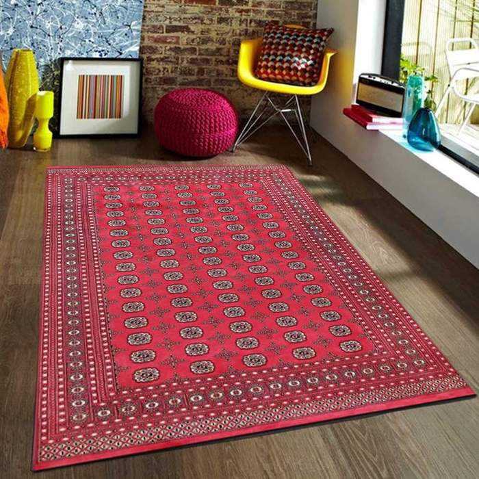 Coral Bokhara Area Rug