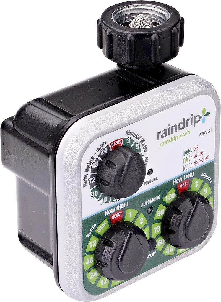 Raindrip Analog 3-Dial Water Sprinkler Timer