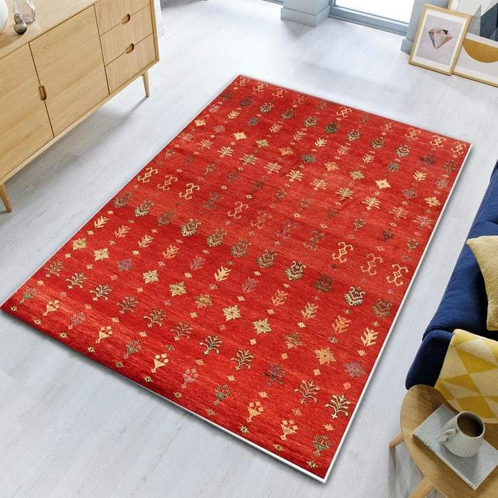 Shop Orange Gabbeh Area Rug