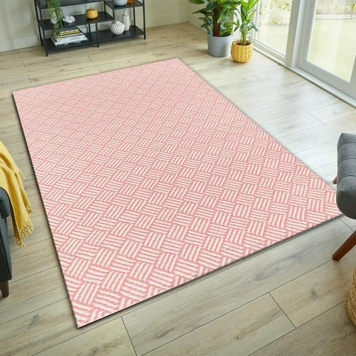 Shop Pink Geometric Area Rug