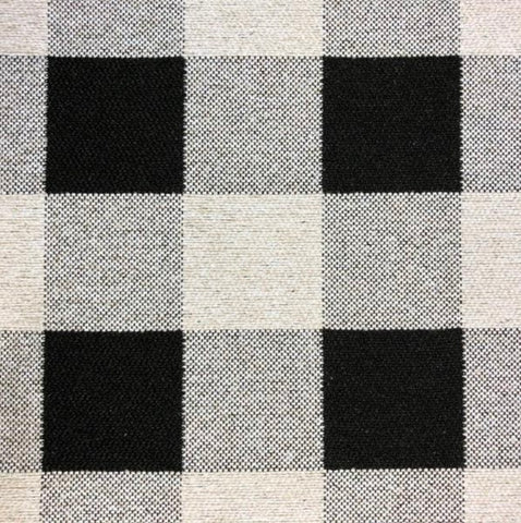 Checkered Black Upholstery Fabric