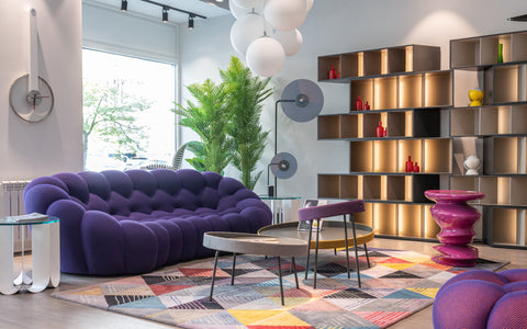 Purple sofa Purple Upholstery Fabric
