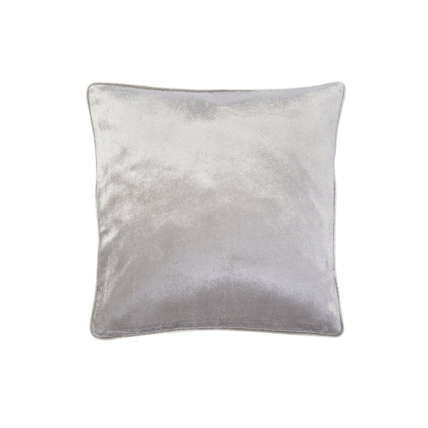 Velvet Pillow with Piping - Grey