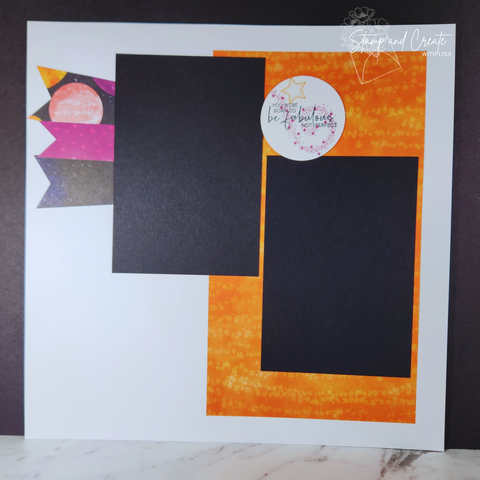 12x12 Scrapbook Layout using Stampin' Up!'s Friendship Royalty Stampset