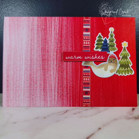 Holiday Card made using Stampin' Up!'s Beary Christmas Memories & More and Card base