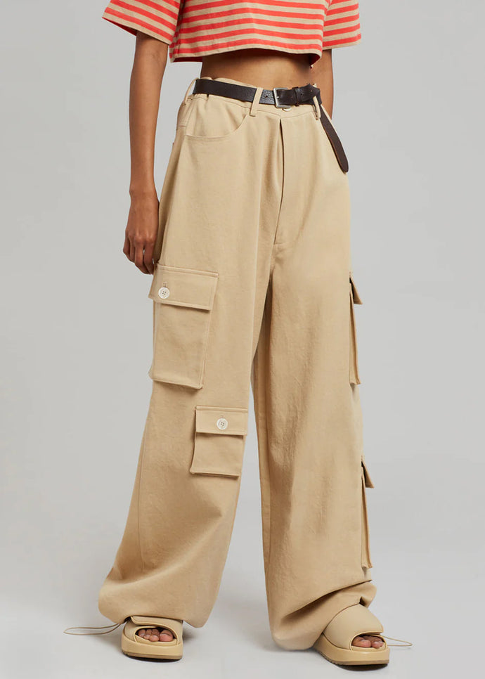Beige Cargo Trousers - Pink Lemonade Boutique | SilkFred US