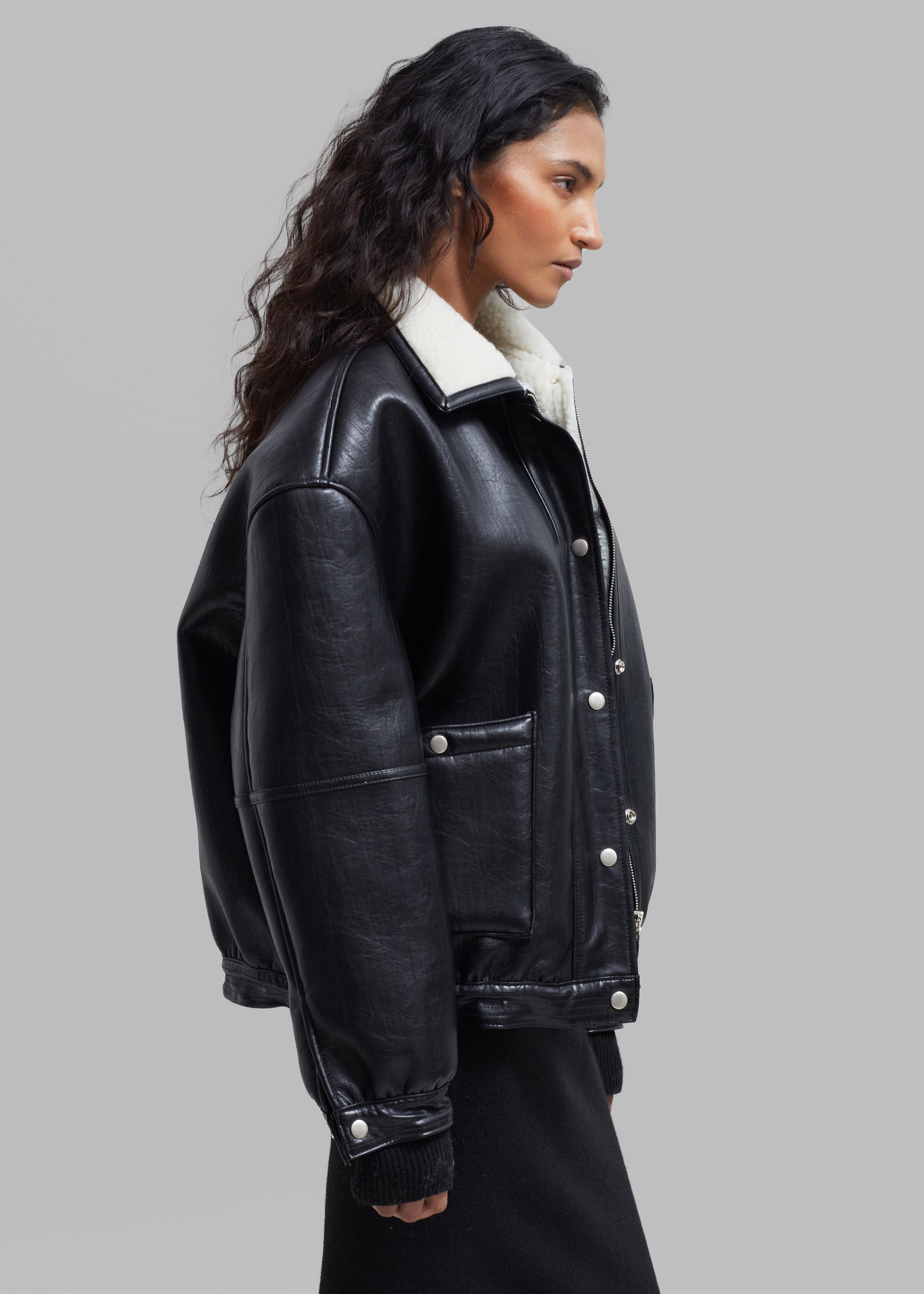 Arin Faux Leather Jacket - Black – The Frankie Shop