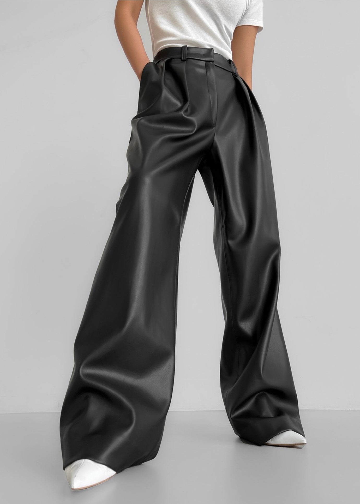 REMAIN Leather Straight Pants - Black – The Frankie Shop