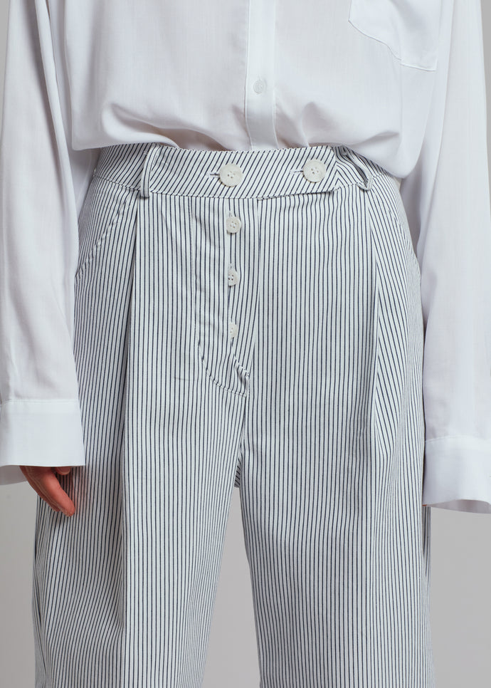 Kaline Light Blue Pants - White Stripe | The Frankie Shop