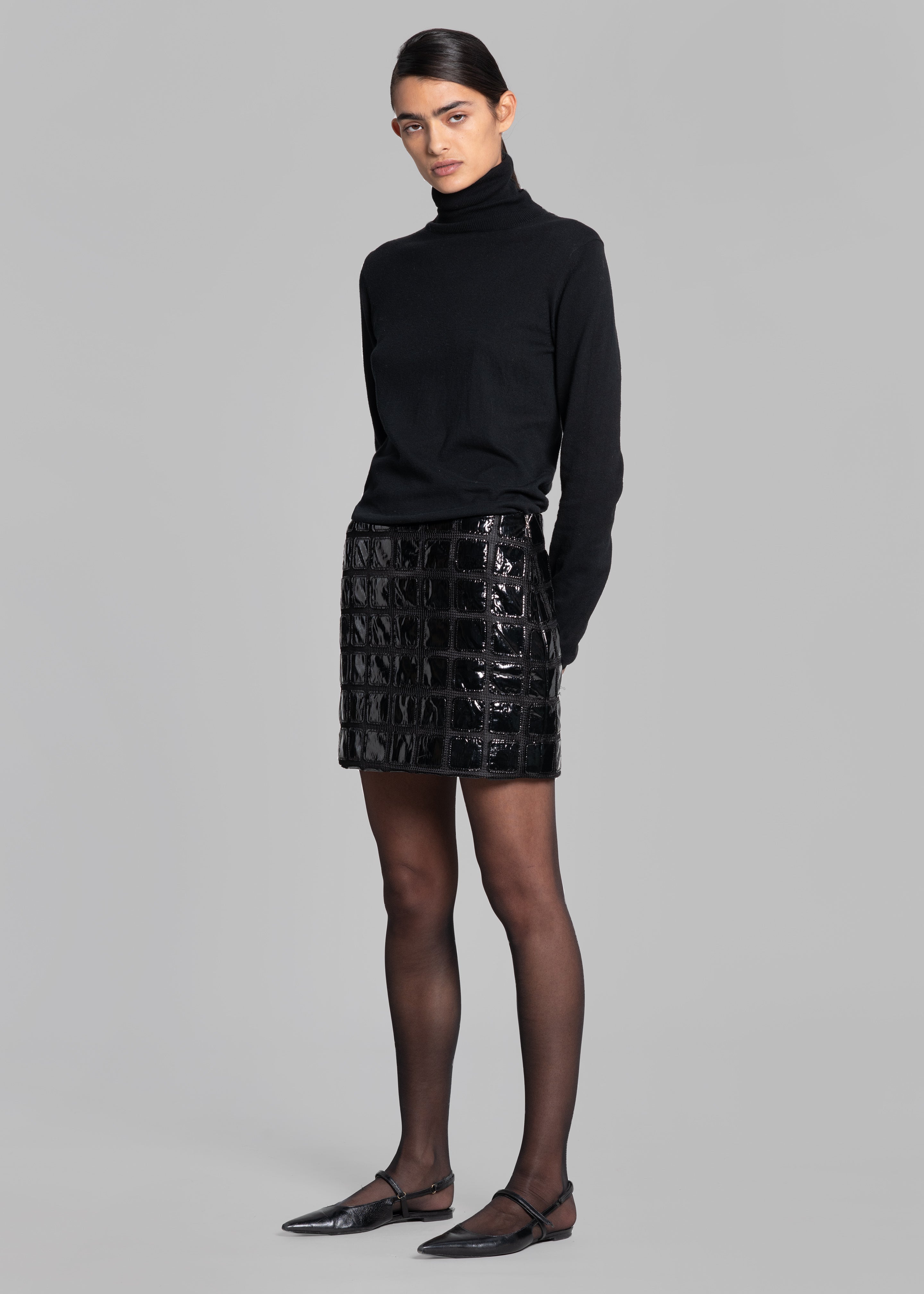 voeden kubus nauwkeurig ROTATE PU High-Waisted Mini Skirt - Black – The Frankie Shop