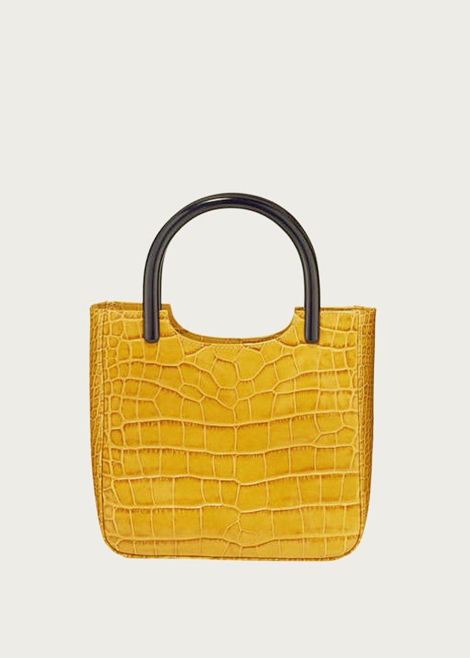 yellow croc bag