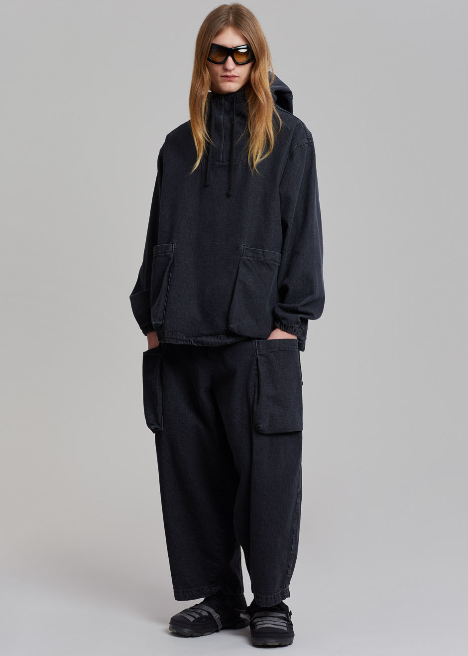 完売 THE FRANKIE SHOP HAYLA CONTRAST DENIM-