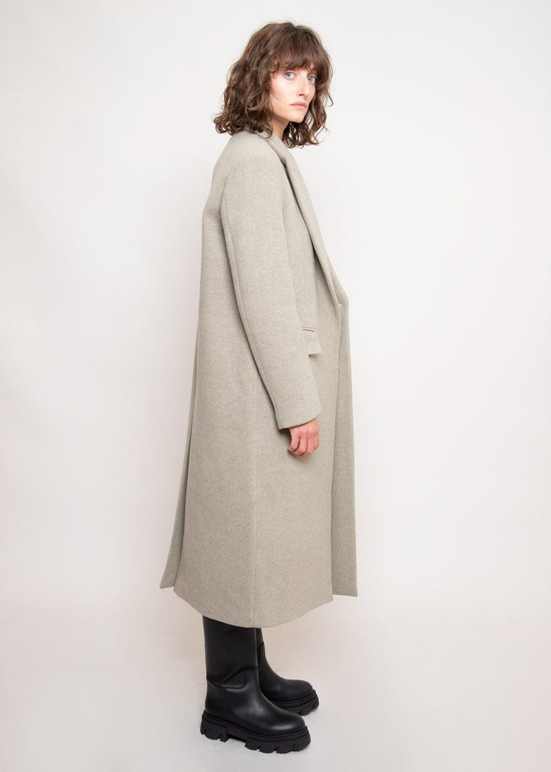 Curve Sleeve Overcoat by Low Classic in Light Khaki – The Frankie Shop
