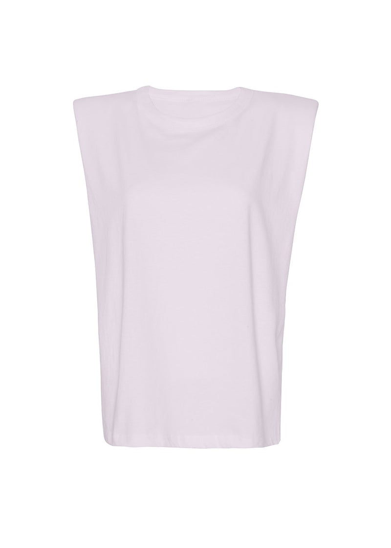 Eva Padded Shoulder Muscle T-Shirt in Lilac – The Frankie Shop