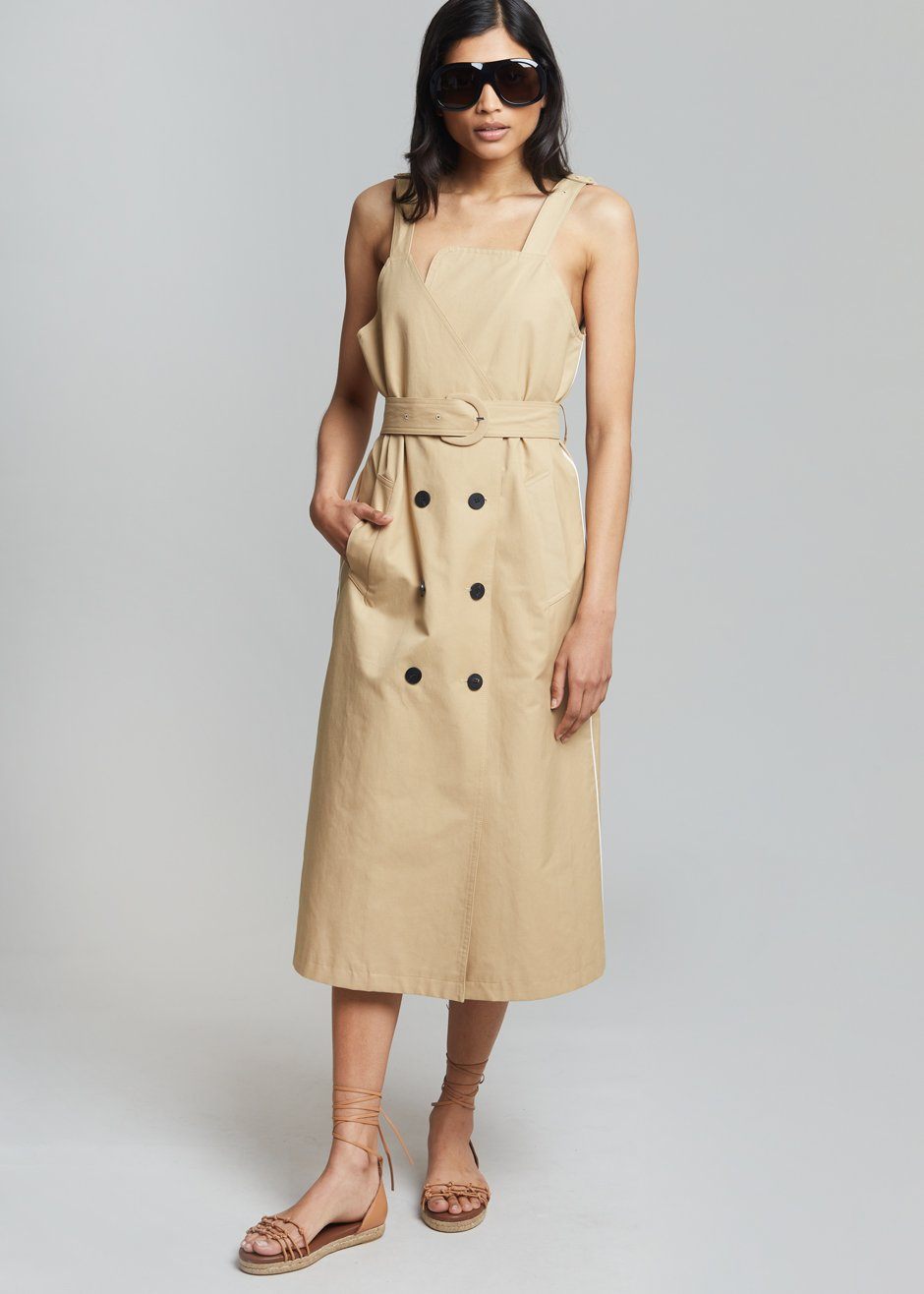 Fenne Trench Dress - Tan – The Frankie Shop