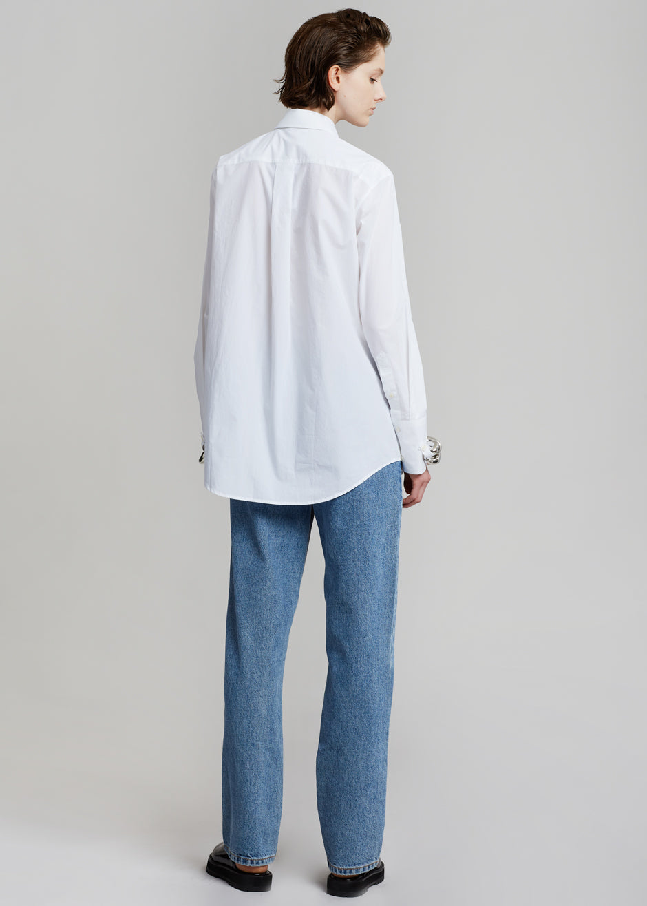 JW Anderson Silver Chain Link Shirt - White - 6