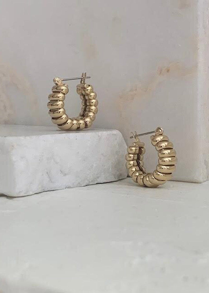 Laura Lombardi Mini Camilla Earrings - Gold Earrings Laura Lombardi 